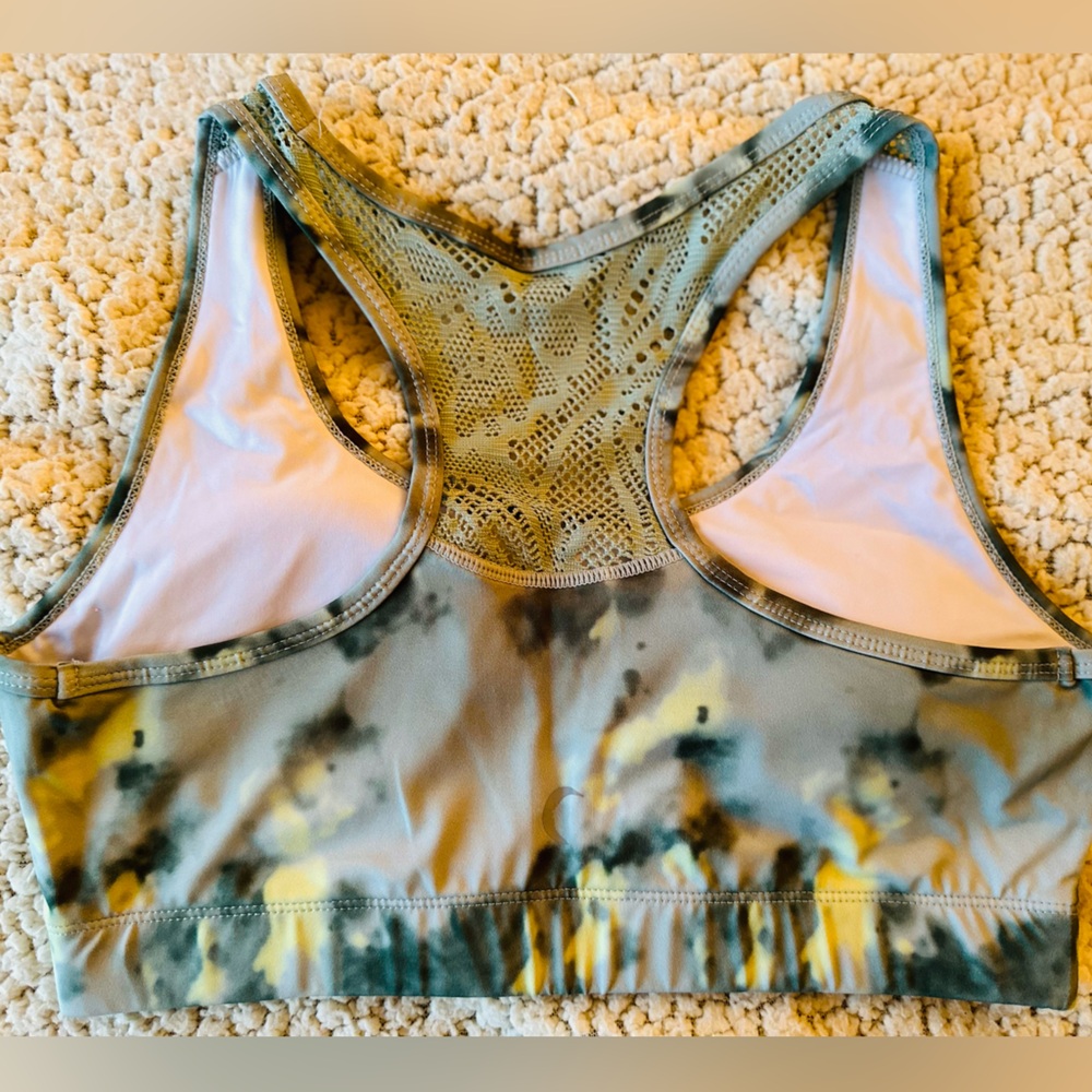ZYIA Green Tie Dye Bomber Bra